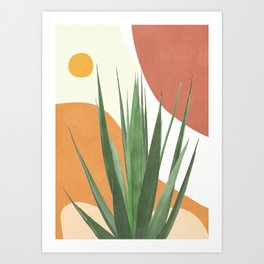 Abstract Agave Plant Art Print