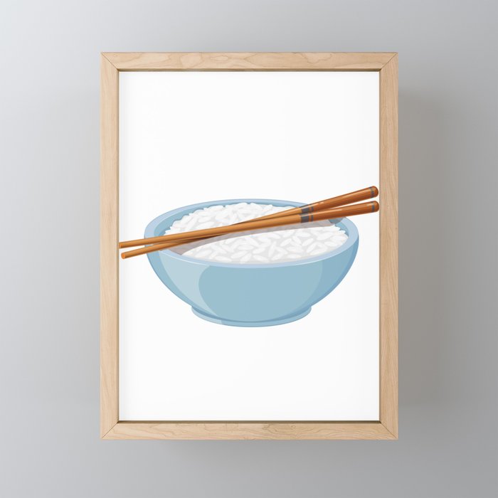 Exercise I Thought you Said Extra Rice Framed Mini Art Print