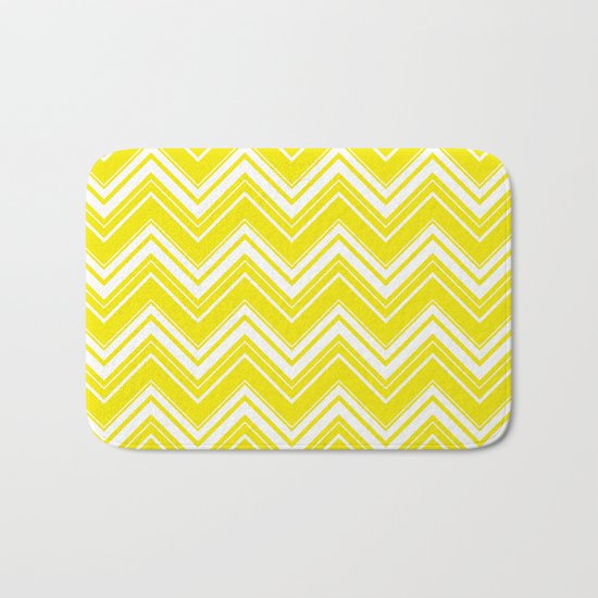 Sunny Yellow Chevron pattern - Mix & Match with Simplicity of Life Bath Mat