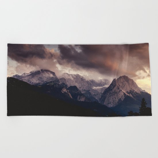 Cross Mountains #sunset Beach Towel