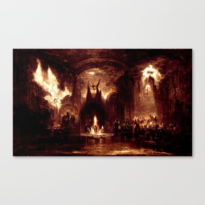 Lucifer Throne in Hell Canvas Print