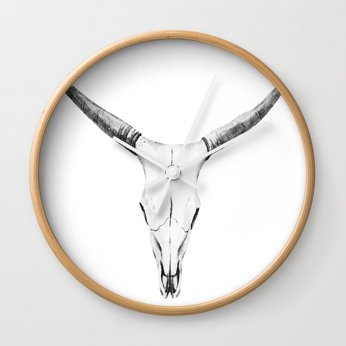 Animal Skull 06 Wall Clock By Serigraphonart Society6