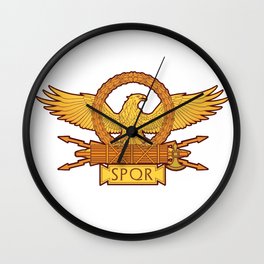SPQR Roman Eagle Legion Standard Ancient Rome Wall Clock | Legionary, Spqr, Juliuscaesar, Historical, Roman, Legion, Caesar, Romanlegion, Romaneagle, Romanrepublic 