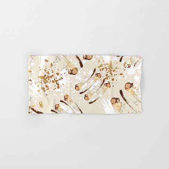Feather peacock gold #4 Hand & Bath Towel