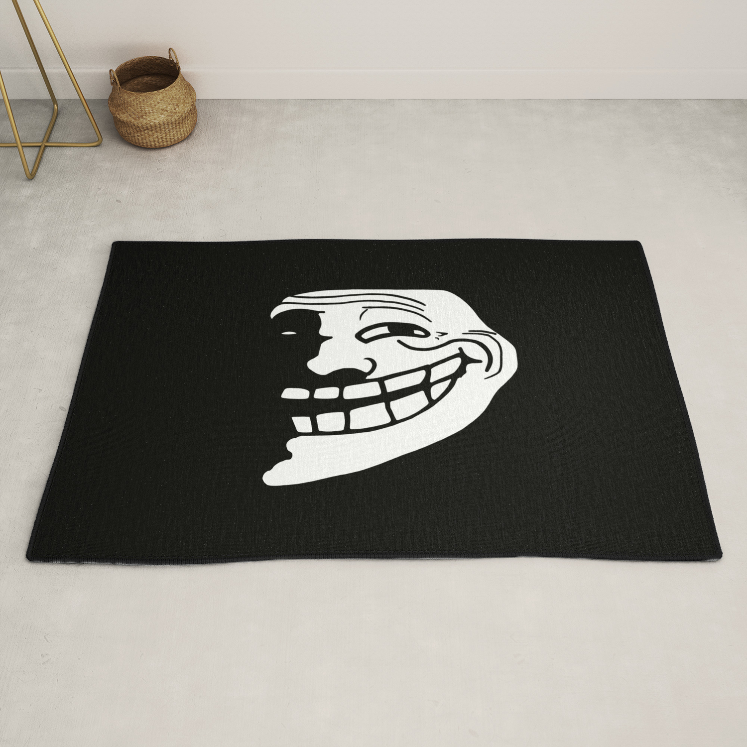 Meme Trollface Coolface Problem Rug By Gin3art Society6