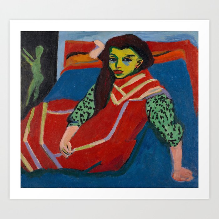 Ernst Ludwig Kirchner Seated Girl Franzi Fehrmann 1910 Art Print