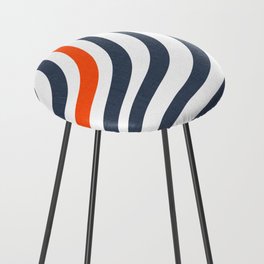 Red White and Blue French Stripe Counter Stool