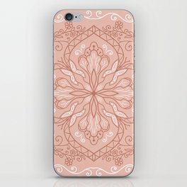 Elegant Terracotta Boho Tile Mandala iPhone Skin