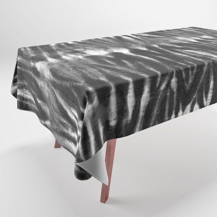 Bright Black and White Shibori Tablecloth by Carolinadiazb Society6