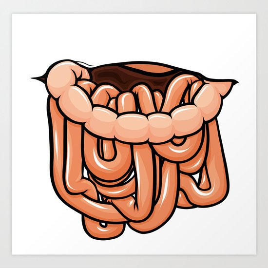 viscera : orange Art Print
