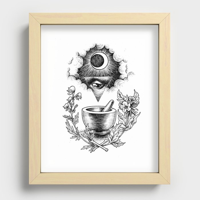 Bane of Wolf and Hen Recessed Framed Print