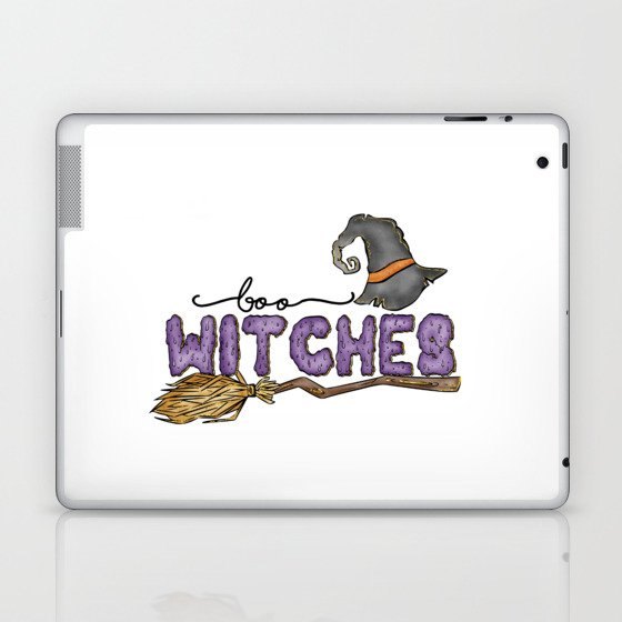 Boo witches funny Halloween Spider Ghost Laptop & iPad Skin
