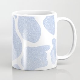 Simple Blue White Large Cow Spots Animal Print Coffee Mug