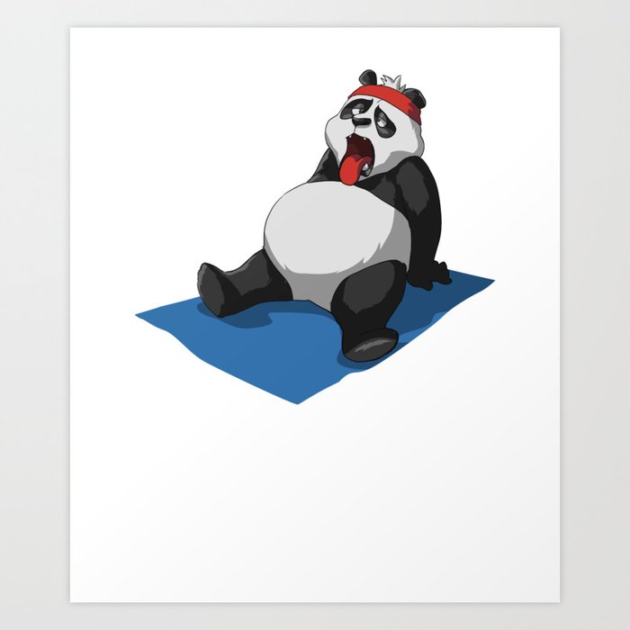 Panda Yoga T-Shirt Gift I Funny Fitness Tee Art Print by  tommelwommeldesigns