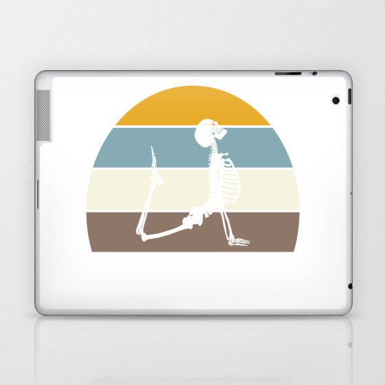 Yoga Skeleton Vintage Retro Laptop & iPad Skin