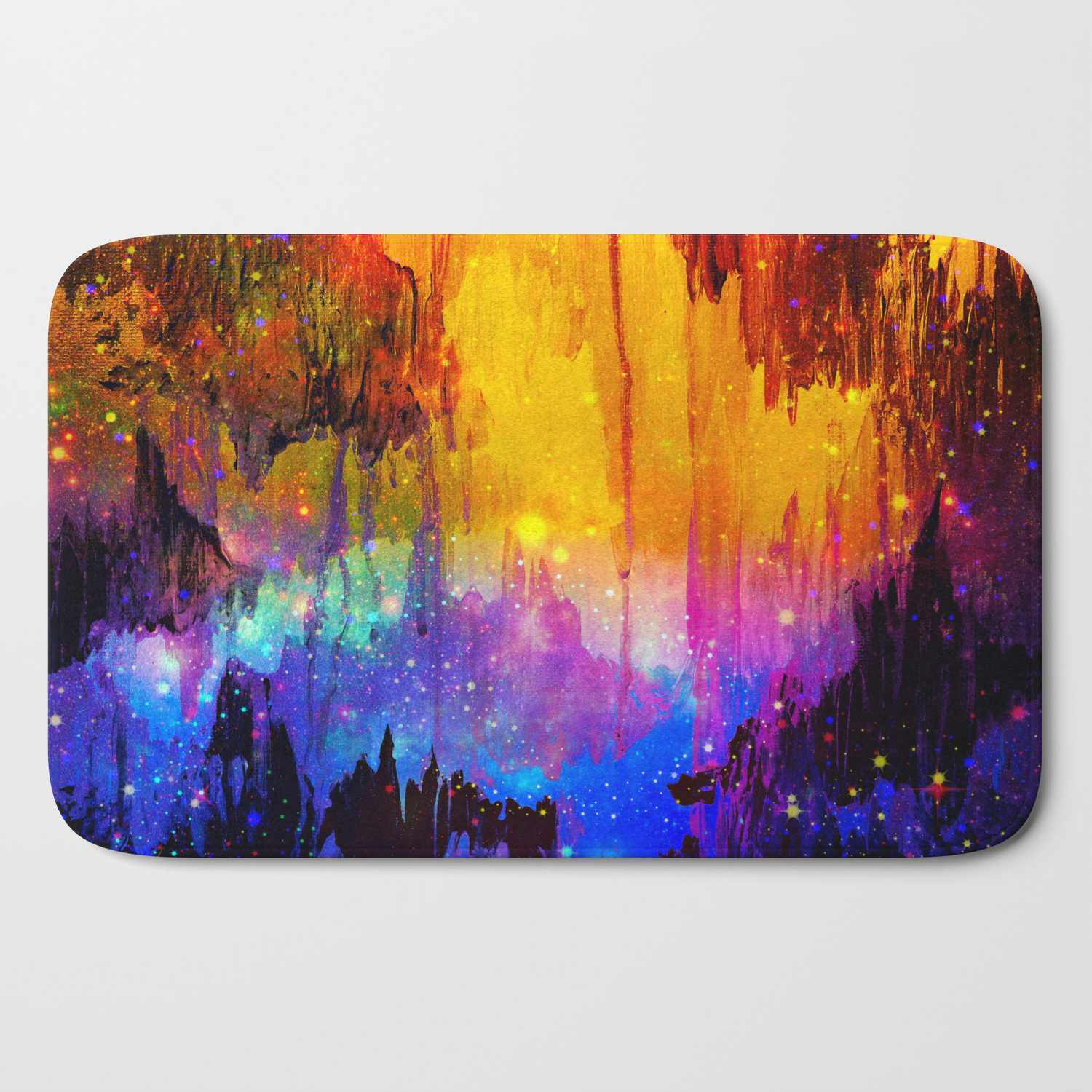 Castles In The Mist Magical Abstract Acrylic Painting Mixed Media