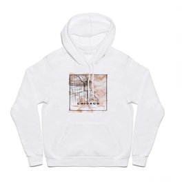 Chicago - Illinois Daphne Marble Map Hoody