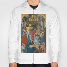 French School - Panels From The High Altar Of The Charterhouse Of Saint-Honoré, Thuison-les-Abbeville: Pentecost (1490/1500) Hoody