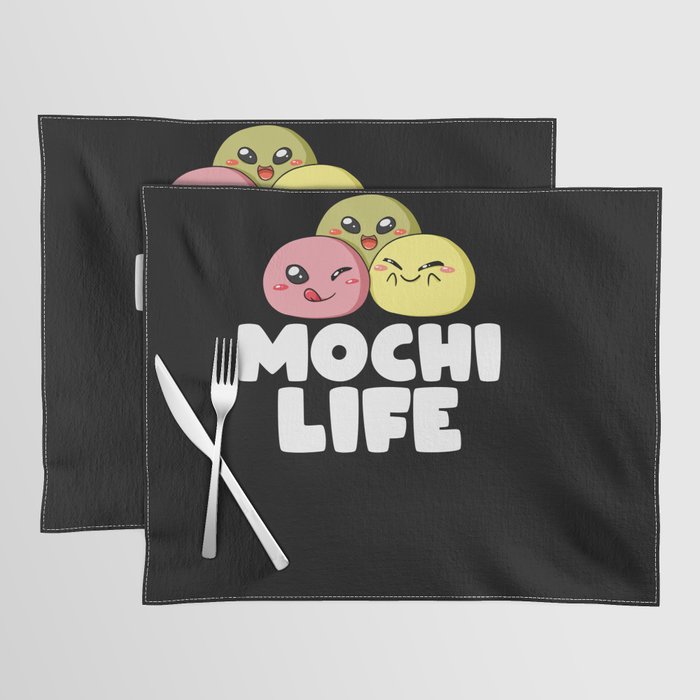 Mochi Ice Cream Donut Rice Cake Balls Placemat