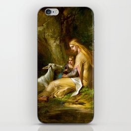 St. Genevieve of Brabant in the Forest by George Frederick Bensell iPhone Skin