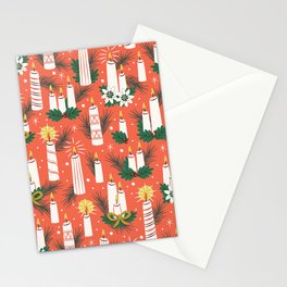 Vintage Christmas Candles Stationery Card