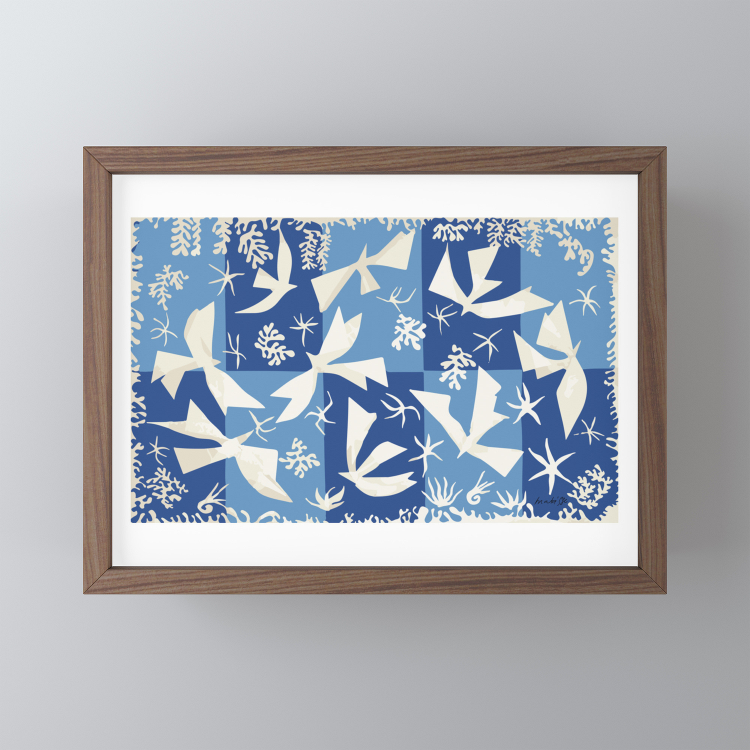 Matisse - Polynesia, the sky (Polynésie, le ciel) 1946 Cut Out Reproduction  Framed Mini Art Print by Art-O-Rama Shop | Society6