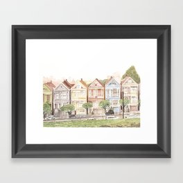 Painted Ladies on our Wedding Day Framed Art Print