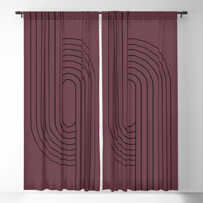 Oval Lines Abstract XXV Blackout Curtain