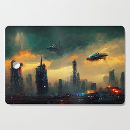 Flying to the Infinite City Cutting Board