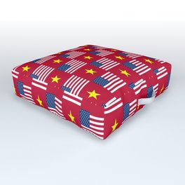 Mix of flag : usa and vietnam Outdoor Floor Cushion