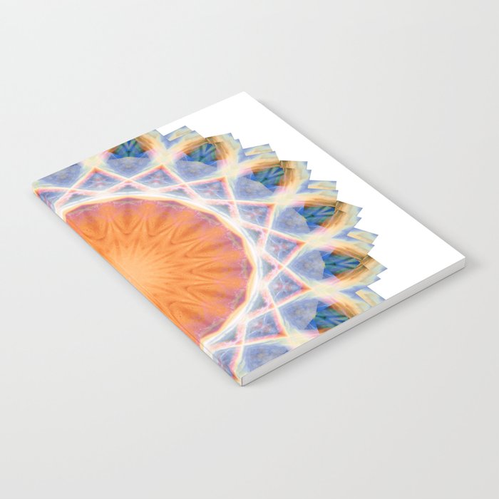 Sun Flair Mandala Art by Sharon Cummings Notebook