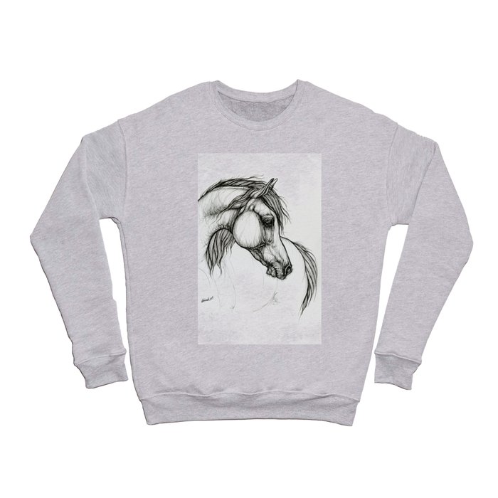 Arabian horse ink art Crewneck Sweatshirt