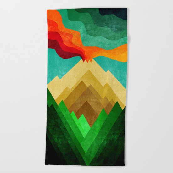 Vulcan Mountain Beach Towel