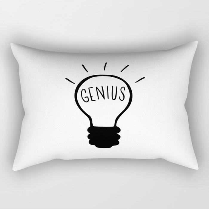 Light bulb in black and white Rectangular Pillow