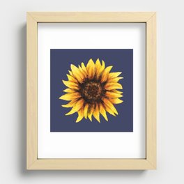 Sunflower | Navy Edit Recessed Framed Print