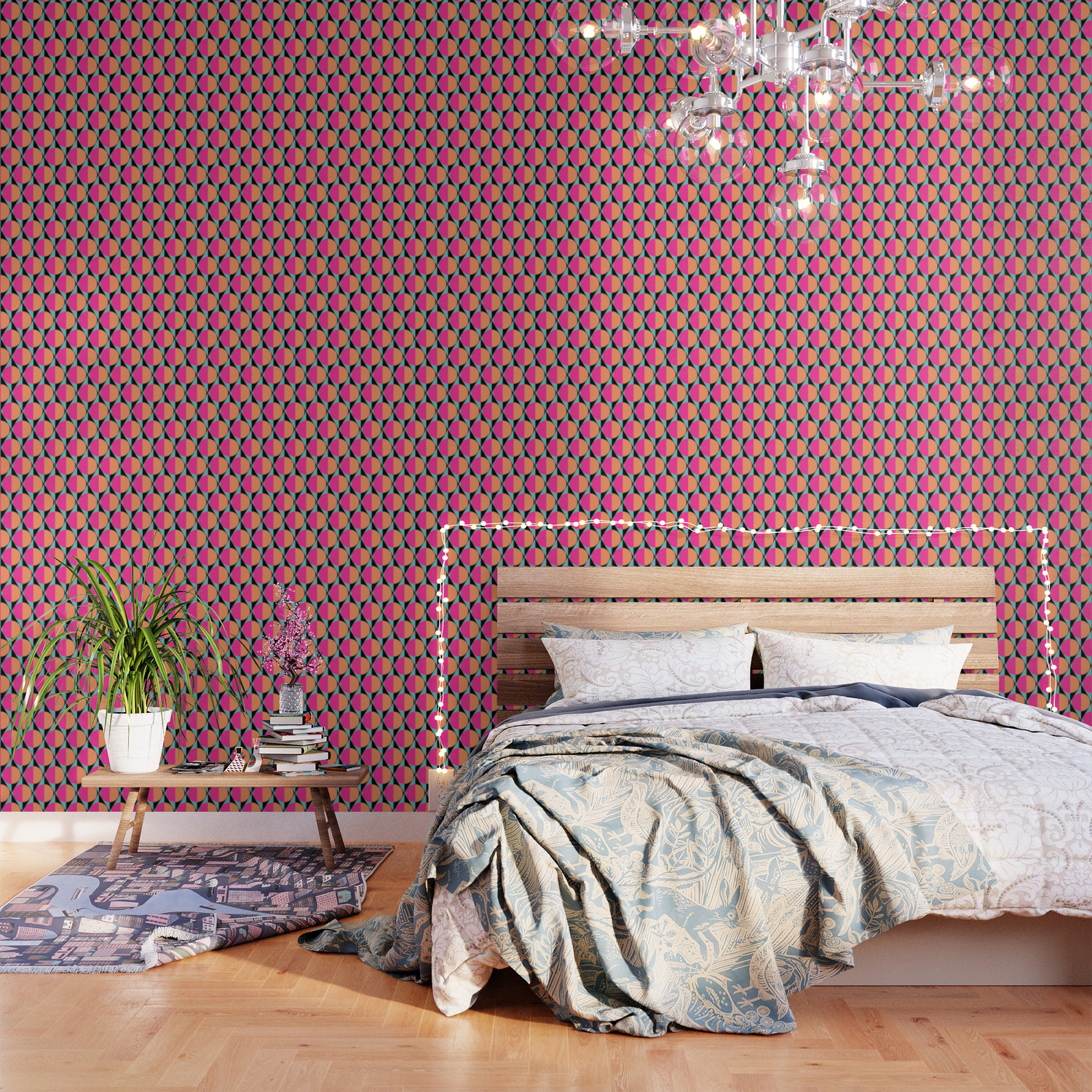 60s Abstract Pattern Wallpaper By Tinalaliu Society6