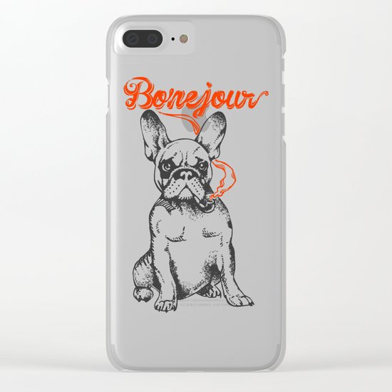 Bonejour Bulldog Clear iPhone Case