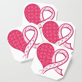UrbanNesian Tatau & Siapo Cancer Ribbon Coaster