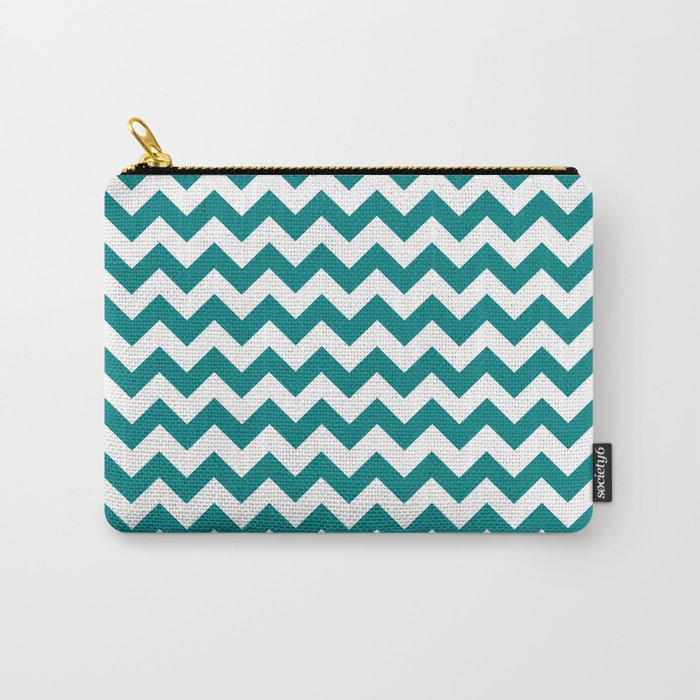 Chevron (Teal/White) Carry-All Pouch