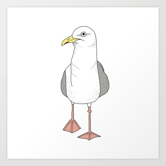 Stephen The Seagull Art Print By Bulanlifestyle Society6