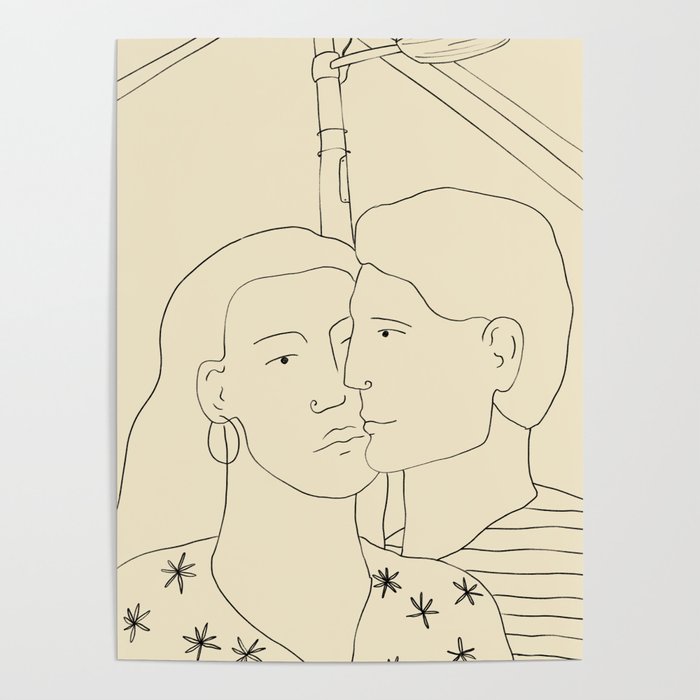 COUPLE IN LOVE UNDER A STREET LIGHT Poster