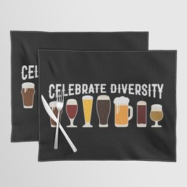Funny Celebrate Diversity Beer Placemat