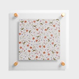 Pressed Flowers and Leaves Floating Acrylic Print