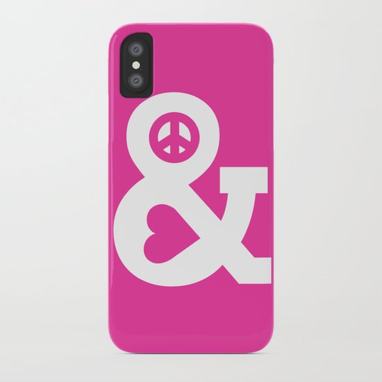 Peace and Love (pink edition) iPhone Case