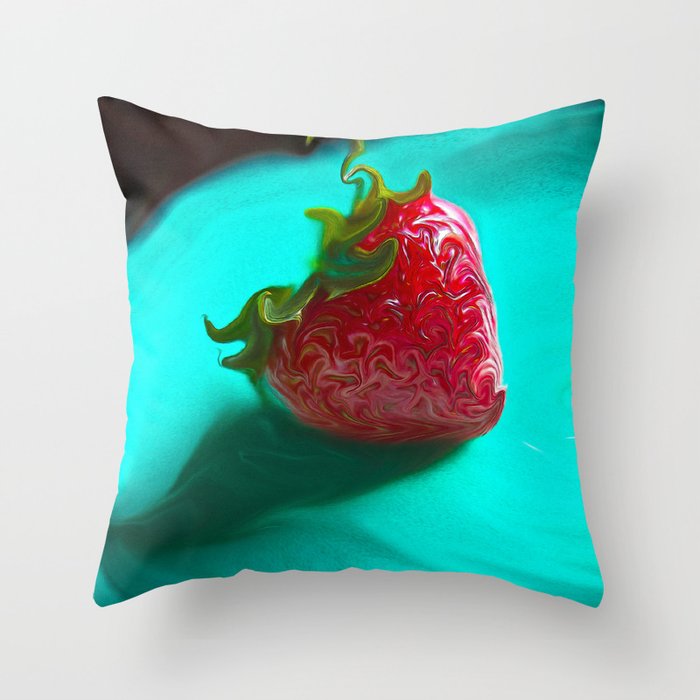 strawberry throw pillow