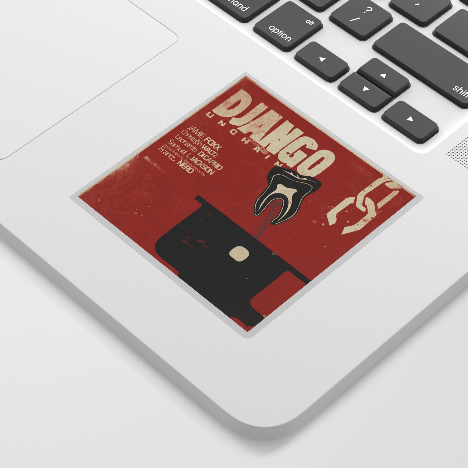 Django Unchained, Quentin Tarantino, alternative movie poster, DiCaprio, Jamie Sticker by Stefanoreves | Society6