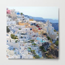 Santorini Island, Greece | Cyclades Islands | Mediterranean Sea | Greek Islands Photography 09 Metal Print