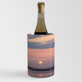 Mauve and Lavender Sunrise Over Monomoy Island Wine Chiller