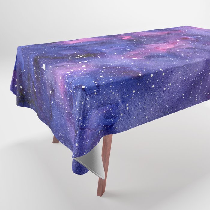 Galaxy Pattern Watercolor Tablecloth by Olechka Society6