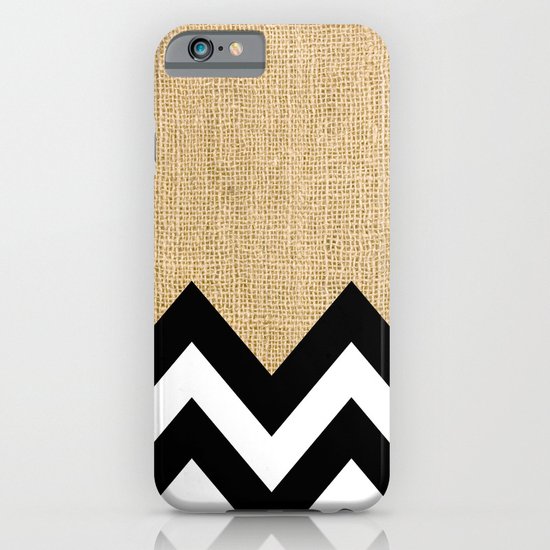 BURLAP BLOCK CHEVRON iPhone & iPod Case